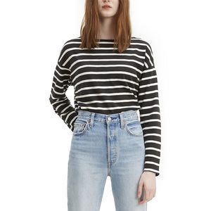 New Levi's Cora Sailor Long Sleeve striped Tee